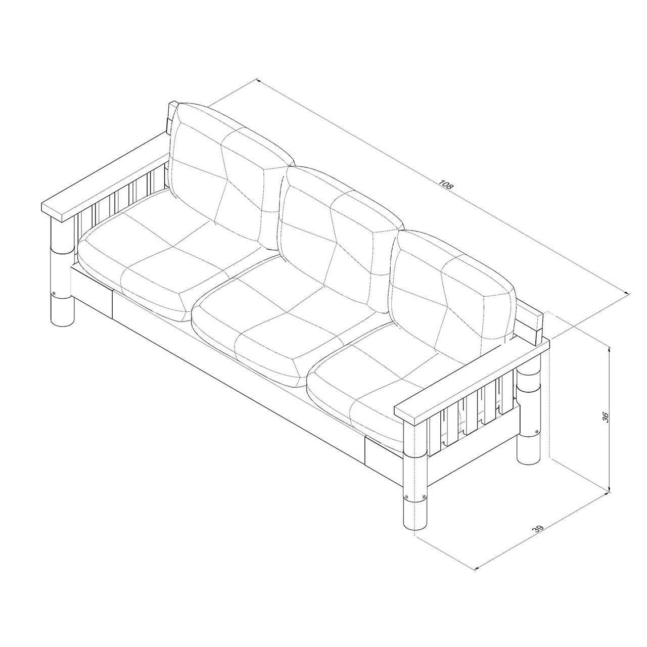 Foresthill Ridge Blackhawk Sofa