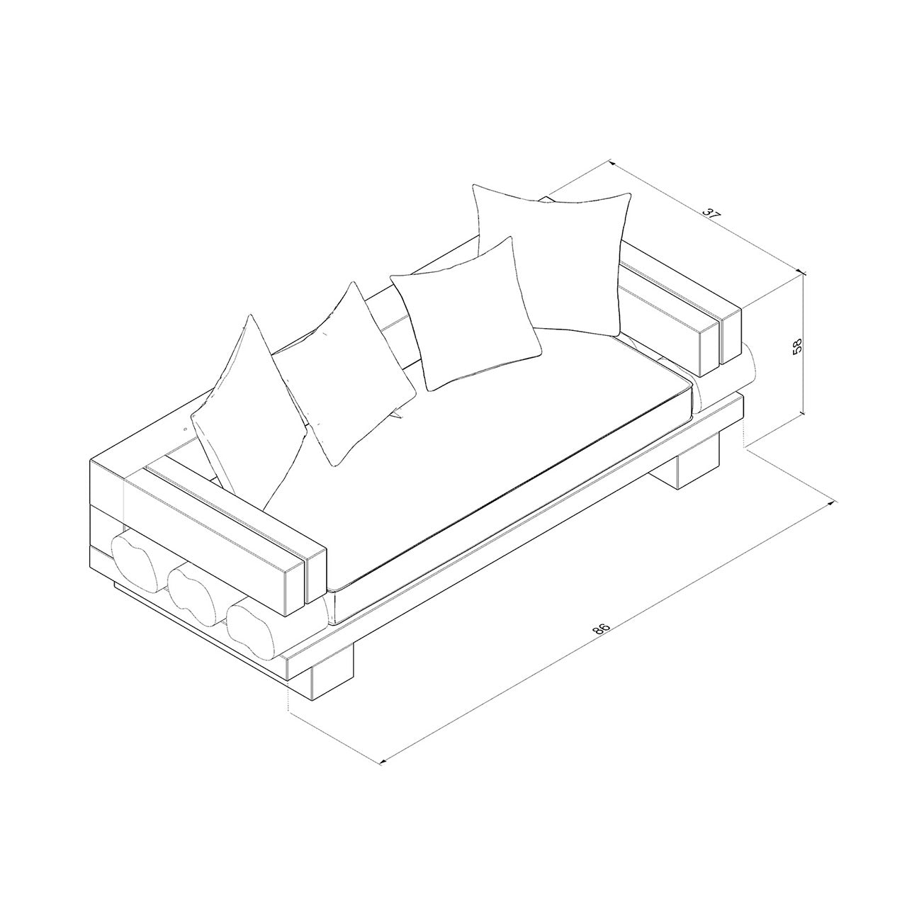 Foresthill Ridge Pelm Sofa