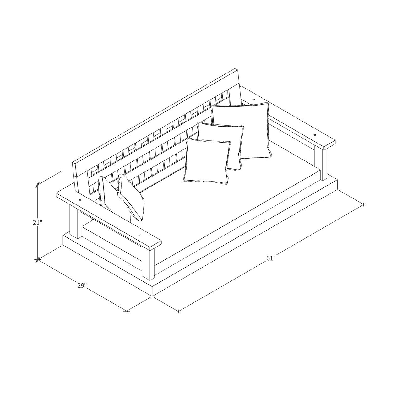 Foresthill Ridge Emerson Porch Swing