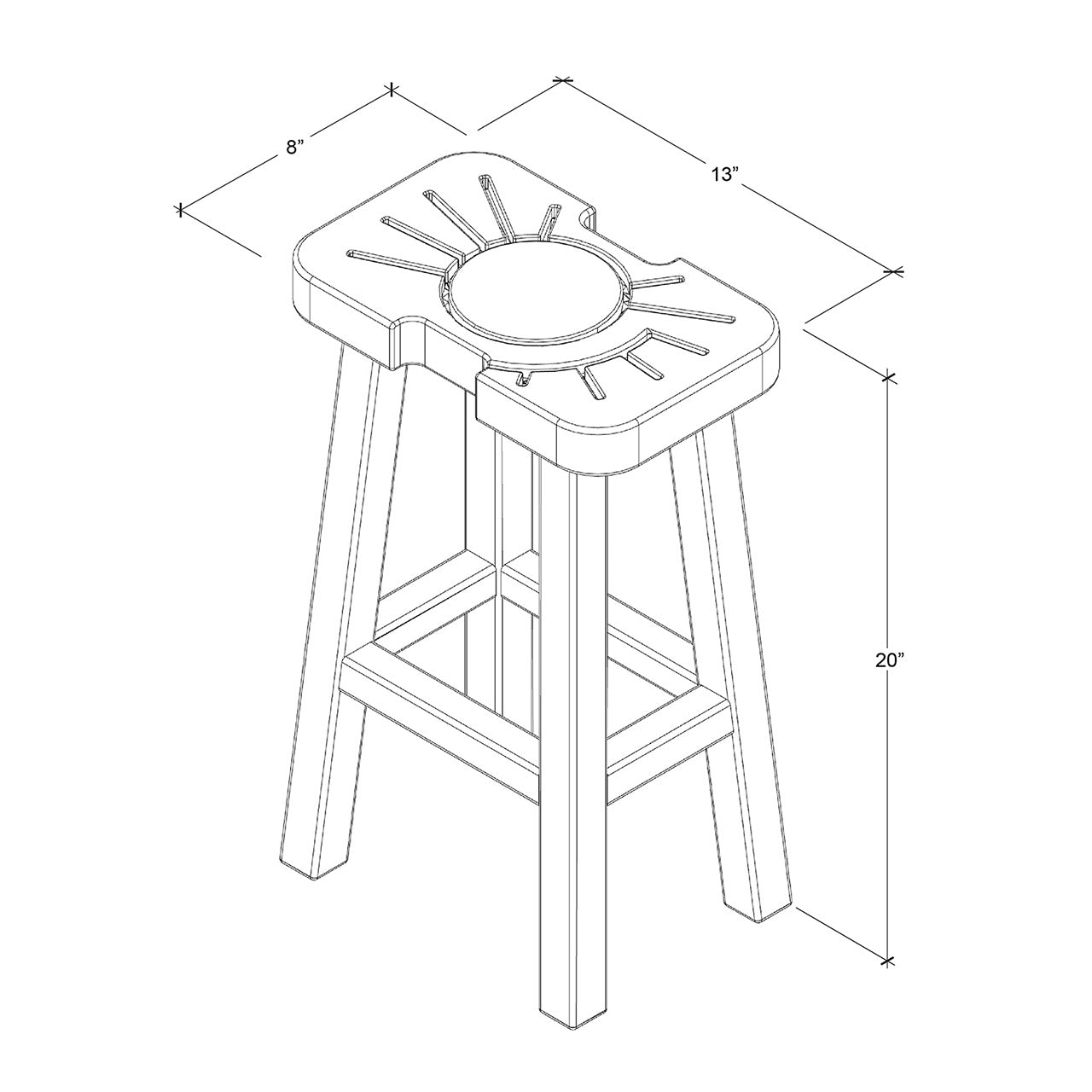 Sonoma Valley Stewarts Stool