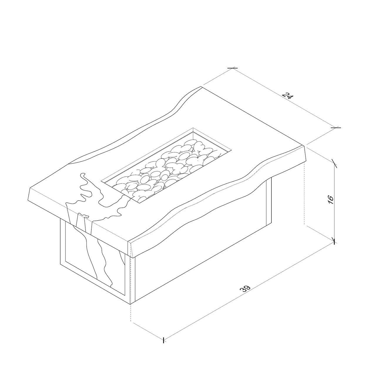 Tahoe Grand Alpine Fire Table